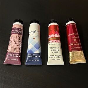 Bundle of 4 B&BW Shea Butter Hand Creams Travel Size